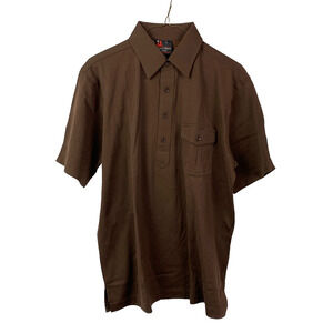 Vintage 90s Robert Bruce Cotton Where It Counts Preppy Polo Dark Brown Large New